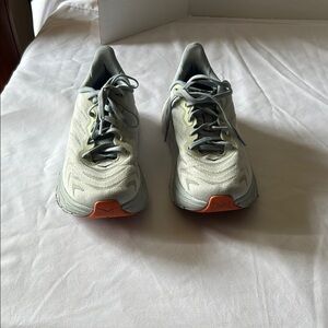 Athletic Shoes Gray and Orange with Cushioned Midsole